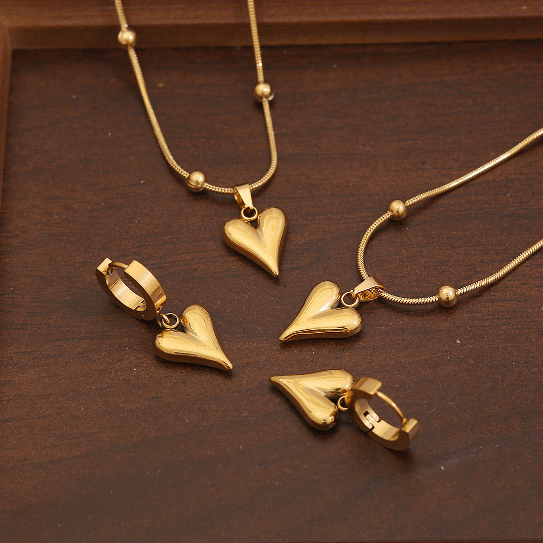 Heart Pendant Titanium Steel Necklace