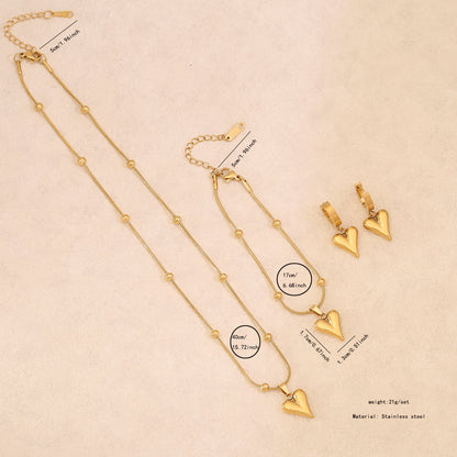 Heart Pendant Titanium Steel Necklace