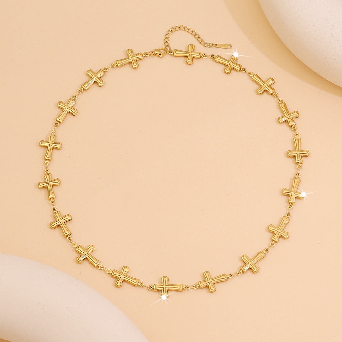 Scallop Heart Chain Necklace