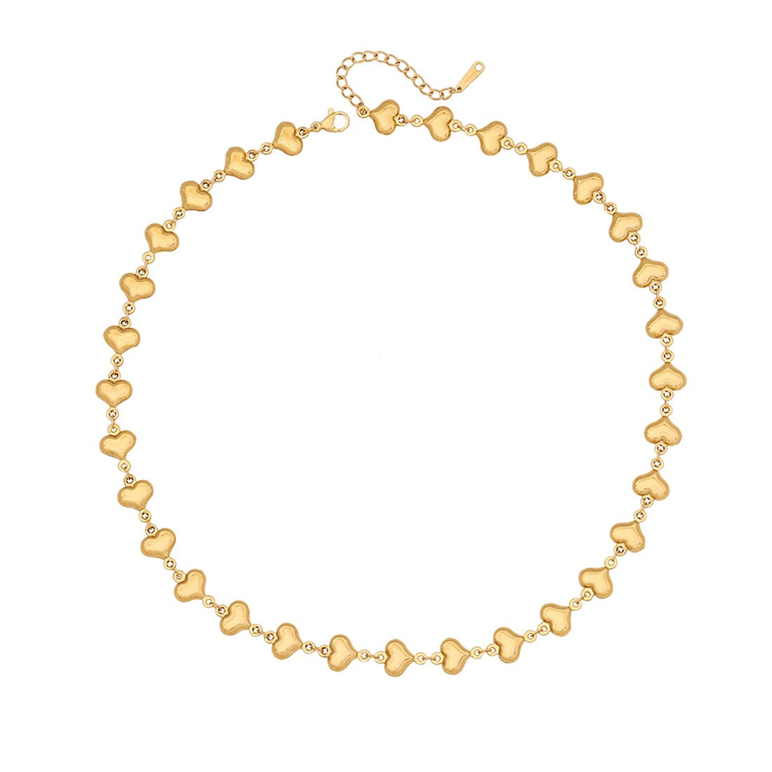 Scallop Heart Chain Necklace