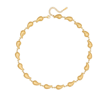 Scallop Heart Chain Necklace