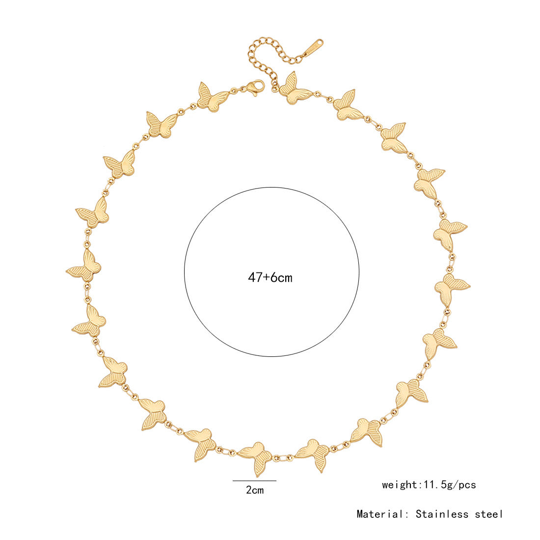 Scallop Heart Chain Necklace