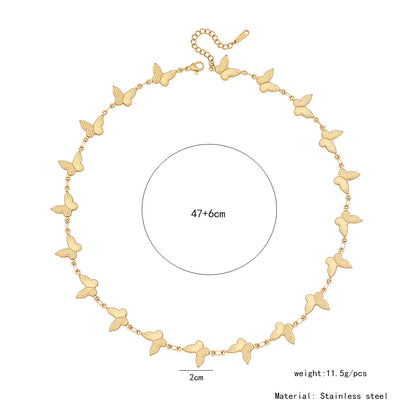 Scallop Heart Chain Necklace