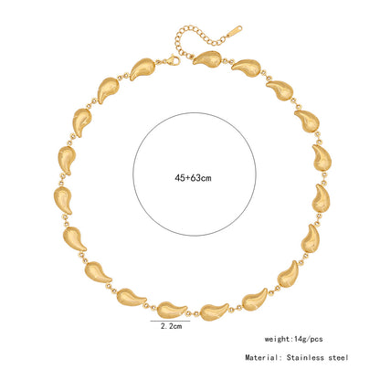 Scallop Heart Chain Necklace