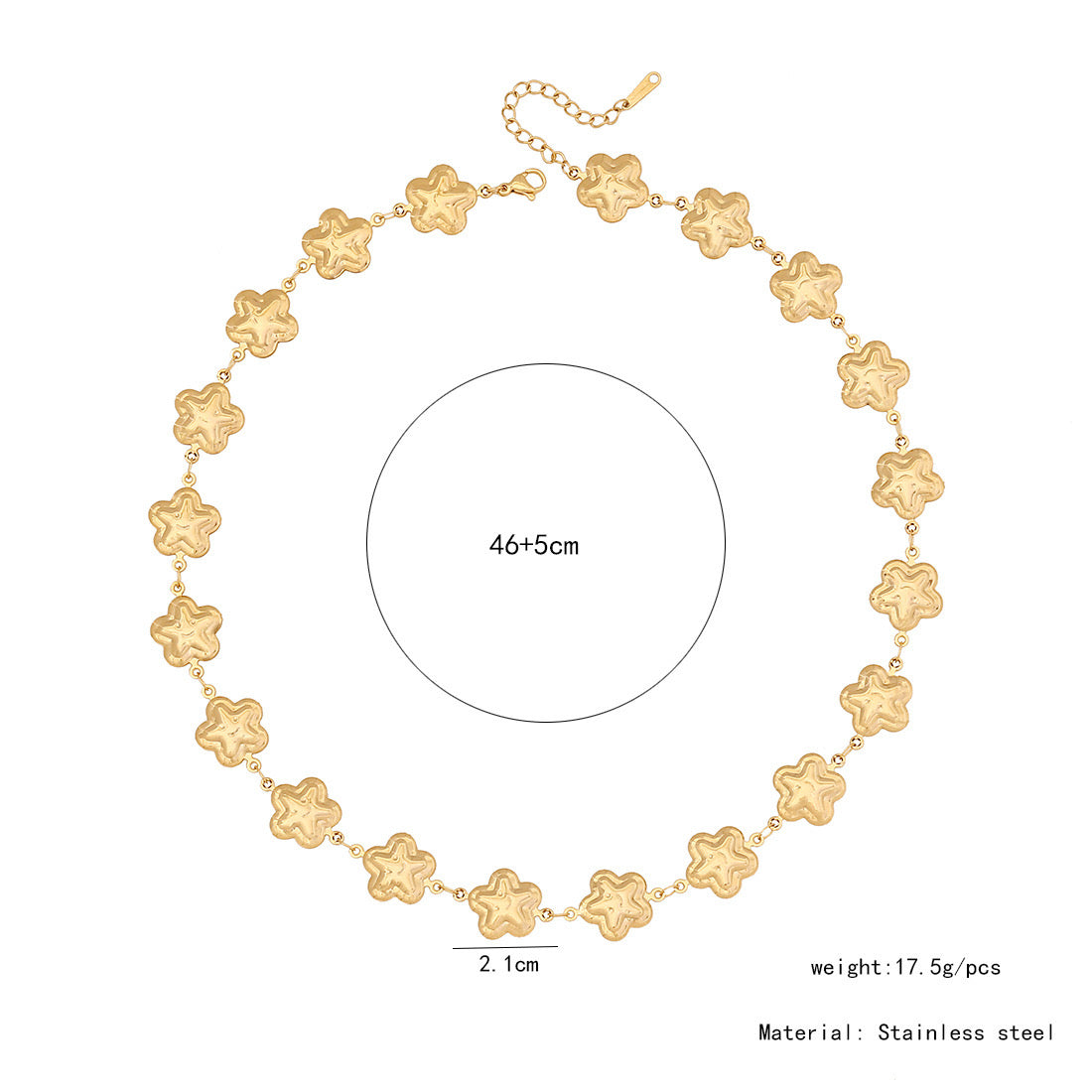 Scallop Heart Chain Necklace