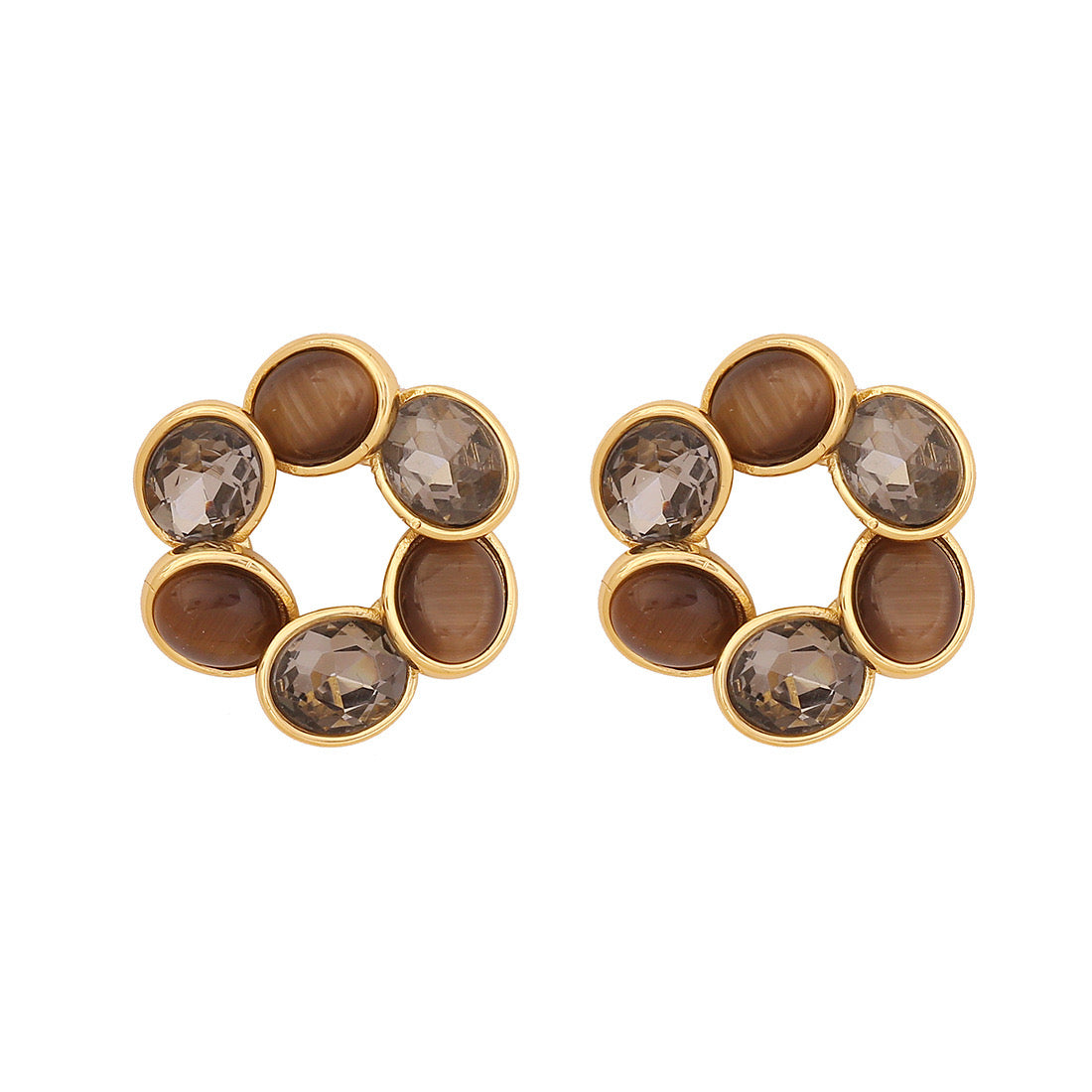 Vintage Cat’s Eye Stud Earrings
