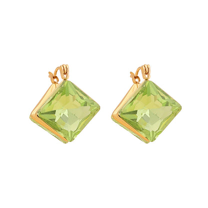 Geometric 3D Cube Stud Earrings