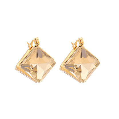 Geometric 3D Cube Stud Earrings