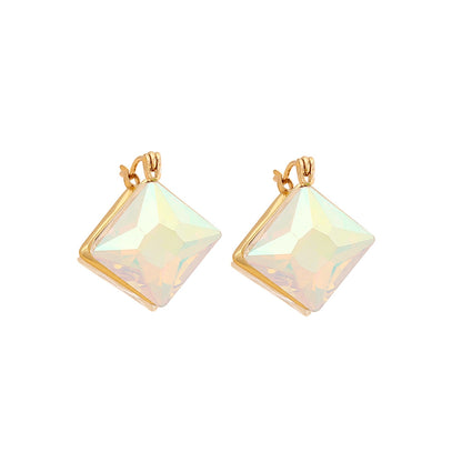 Geometric 3D Cube Stud Earrings