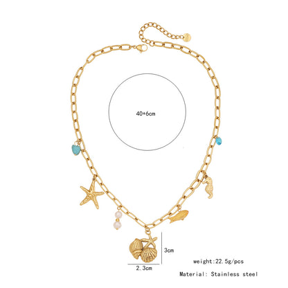 Turquoise Flower Heart Necklace