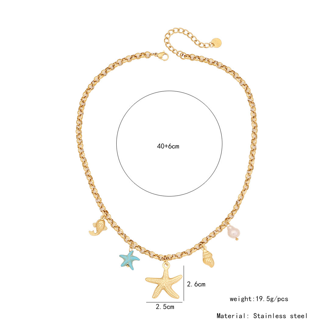 Turquoise Flower Heart Necklace