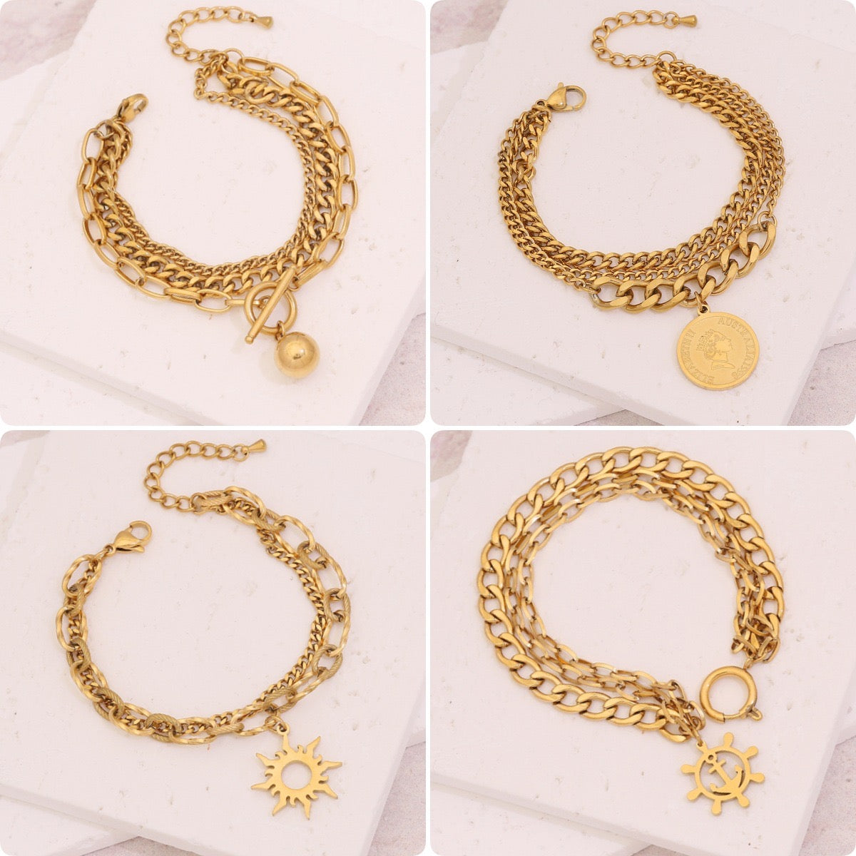 Triple Layer Titanium Steel Bracelet