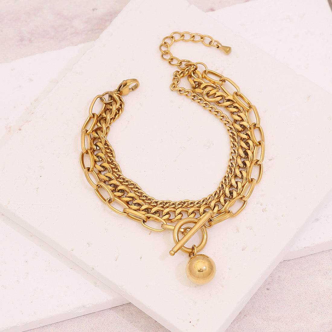 Triple Layer Titanium Steel Bracelet