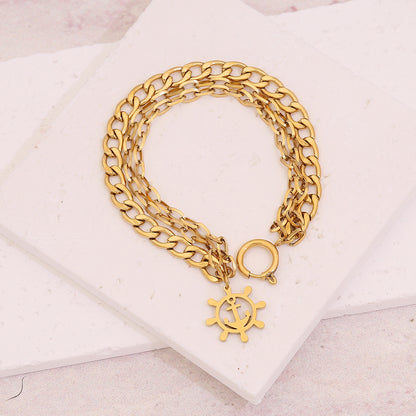 Triple Layer Titanium Steel Bracelet