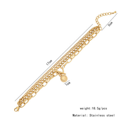 Triple Layer Titanium Steel Bracelet