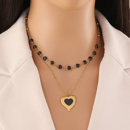 Black Double Layer Necklace