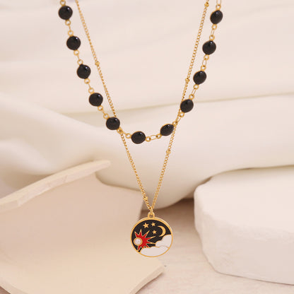 Black Double Layer Necklace
