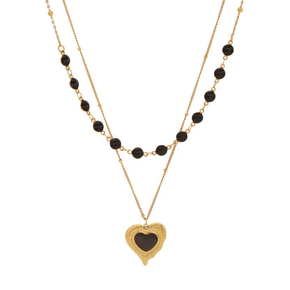Black Double Layer Necklace