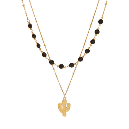 Black Double Layer Necklace