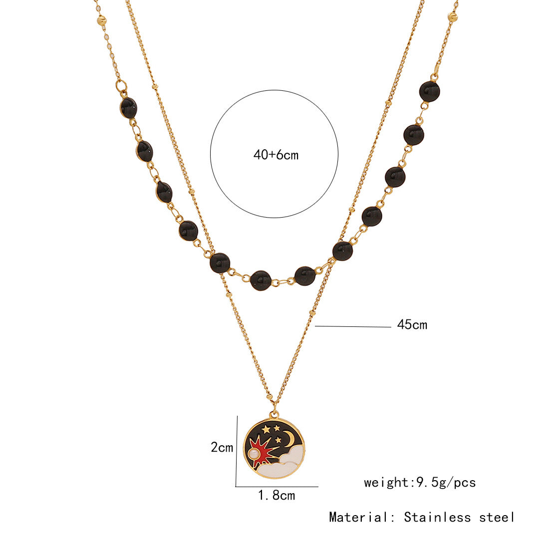 Black Double Layer Necklace