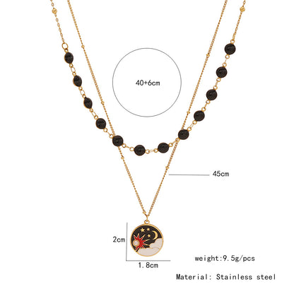 Black Double Layer Necklace
