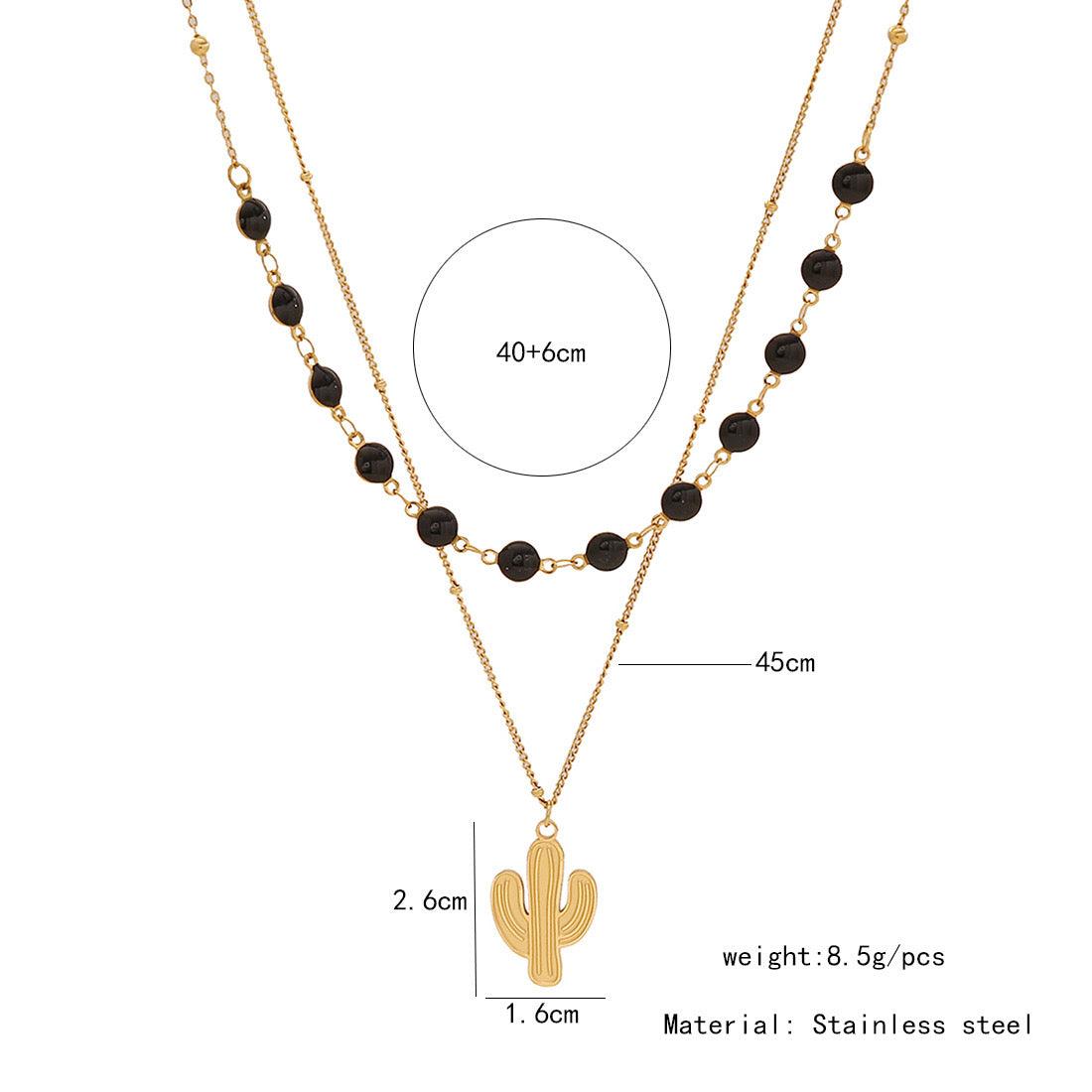 Black Double Layer Necklace