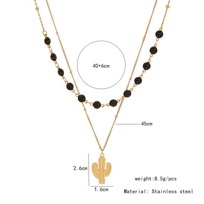 Black Double Layer Necklace