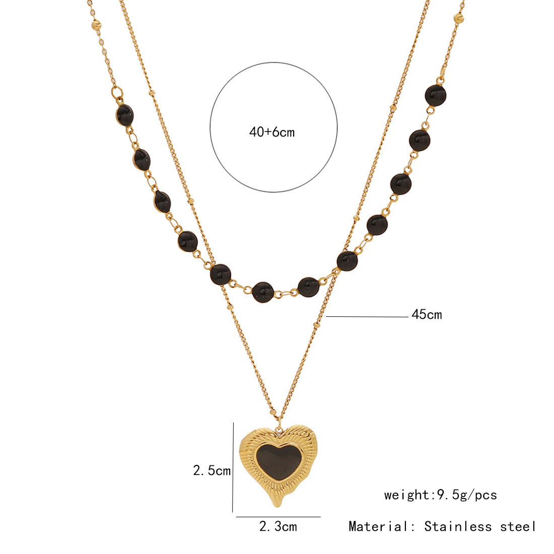 Black Double Layer Necklace