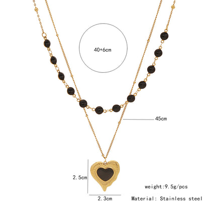 Black Double Layer Necklace