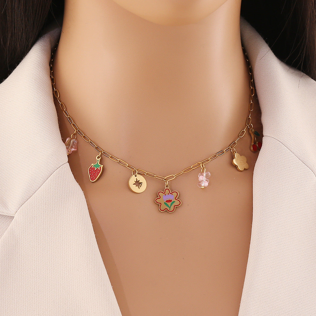 Sweet Cherry Pendant Necklace