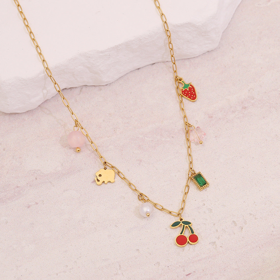 Sweet Cherry Pendant Necklace