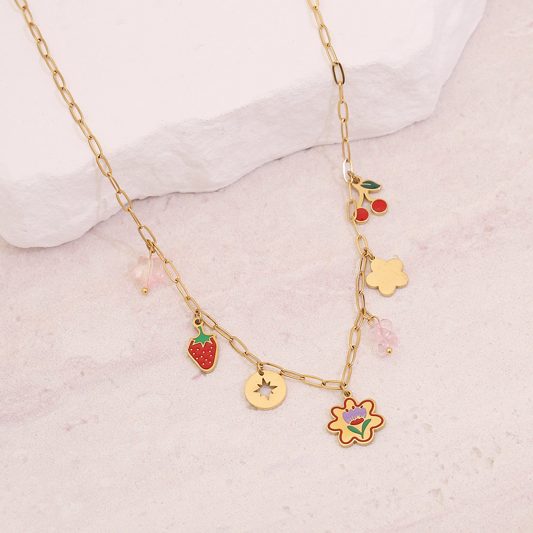 Sweet Cherry Pendant Necklace