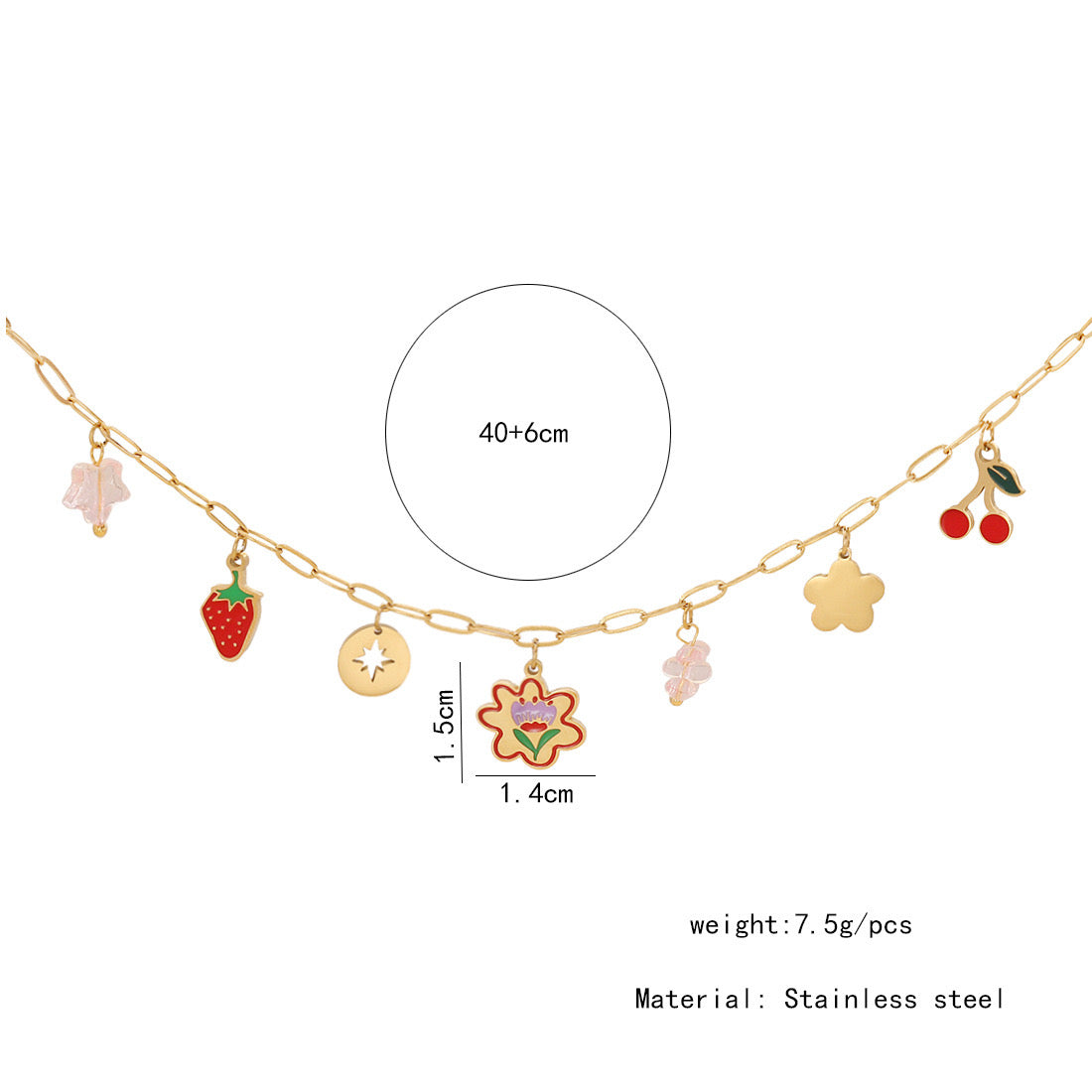 Sweet Cherry Pendant Necklace