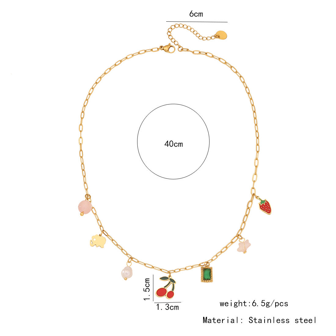 Sweet Cherry Pendant Necklace