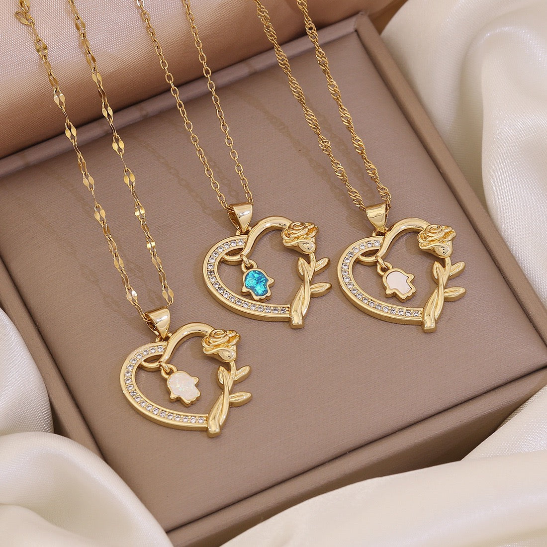 18K Gold Plated Butterfly Heart Necklace
