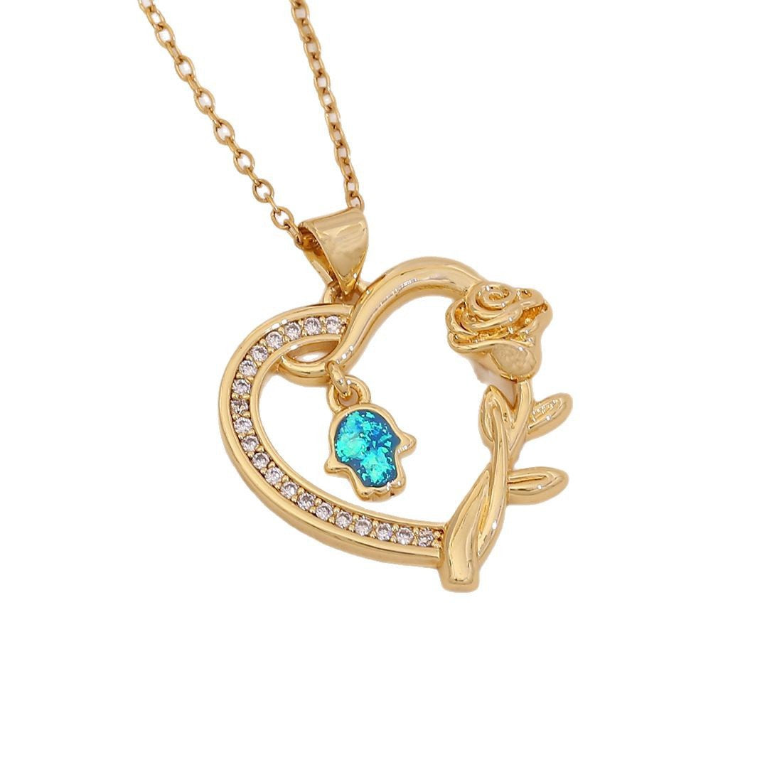 18K Gold Plated Butterfly Heart Necklace