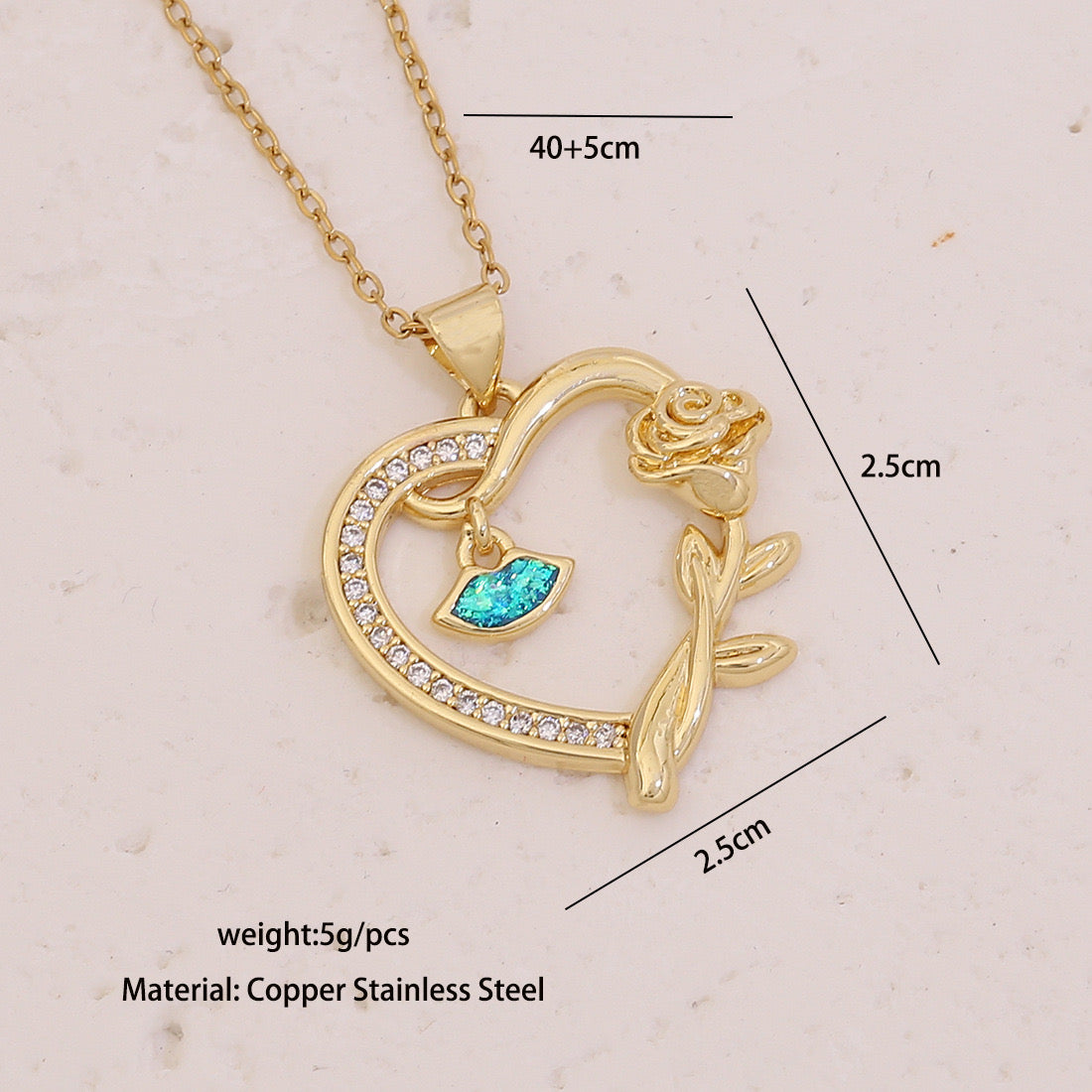 18K Gold Plated Butterfly Heart Necklace