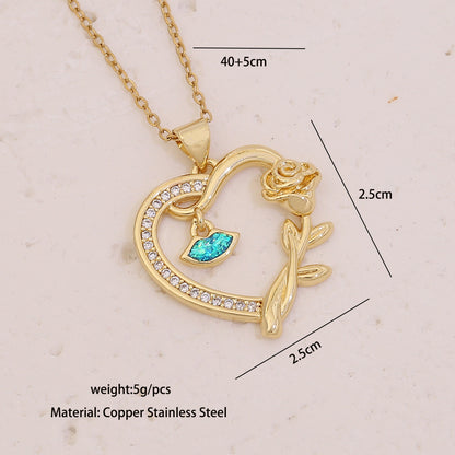 18K Gold Plated Butterfly Heart Necklace