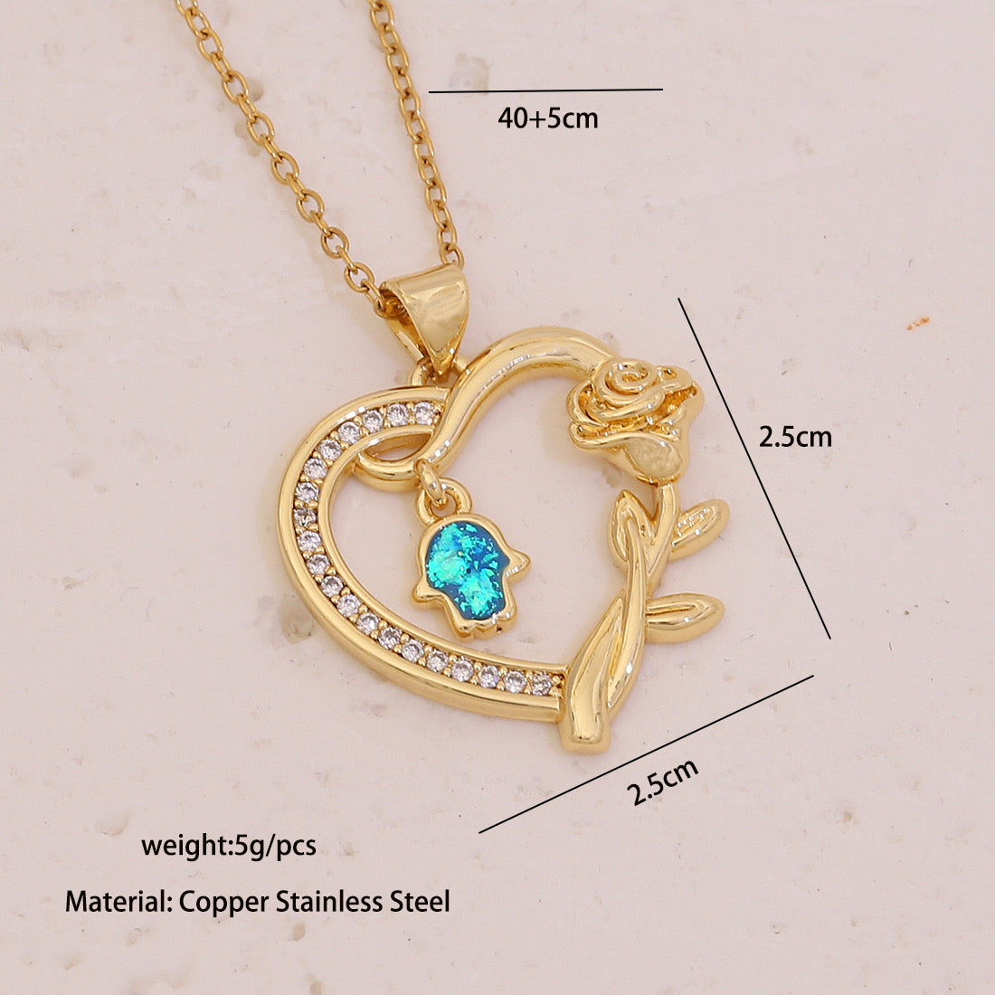 18K Gold Plated Butterfly Heart Necklace