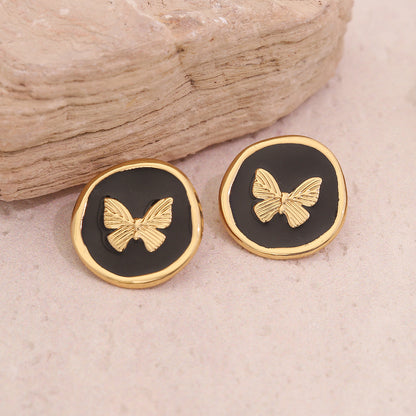 French Retro Butterfly Stud Earrings