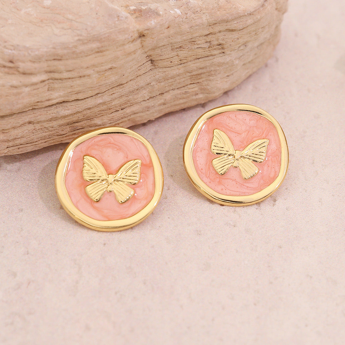 French Retro Butterfly Stud Earrings
