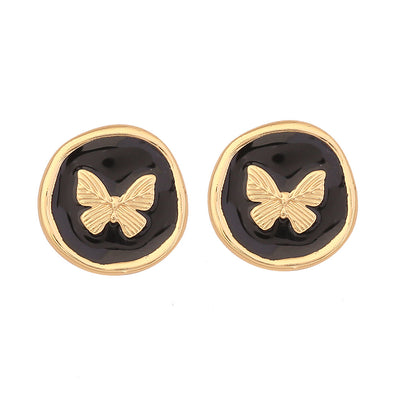French Retro Butterfly Stud Earrings