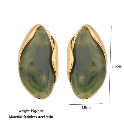 Maillard Coffee Geometric Earrings