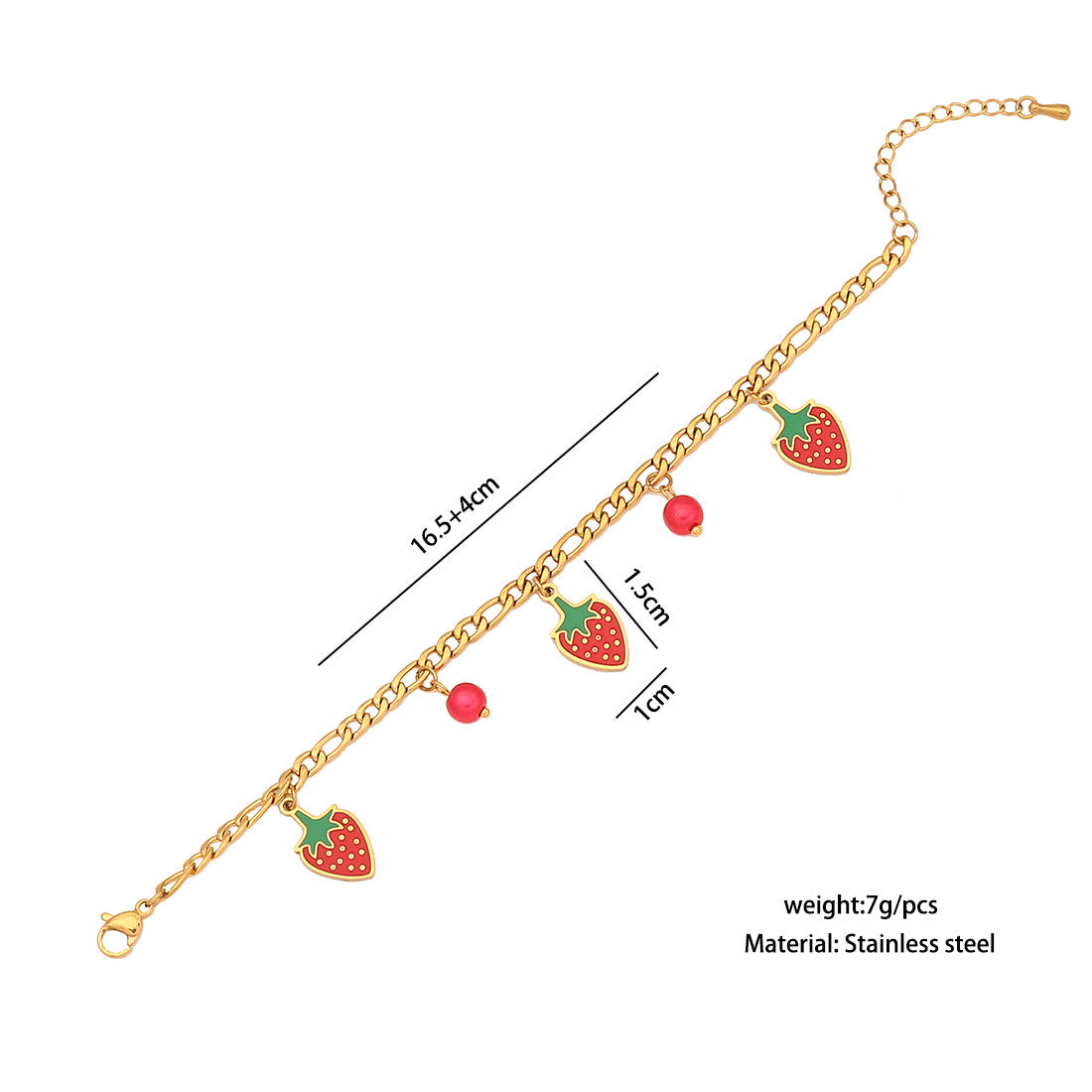 Cute Strawberry Bead Necklace