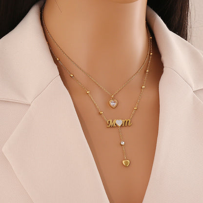 Long Heart Tassel Necklace