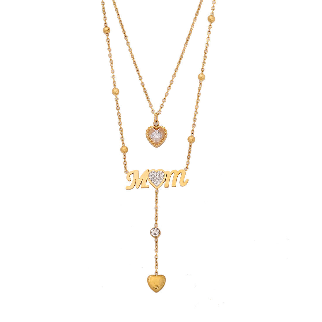 Long Heart Tassel Necklace