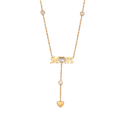 Long Heart Tassel Necklace