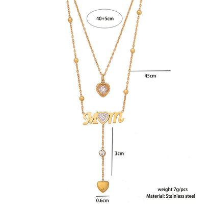 Long Heart Tassel Necklace