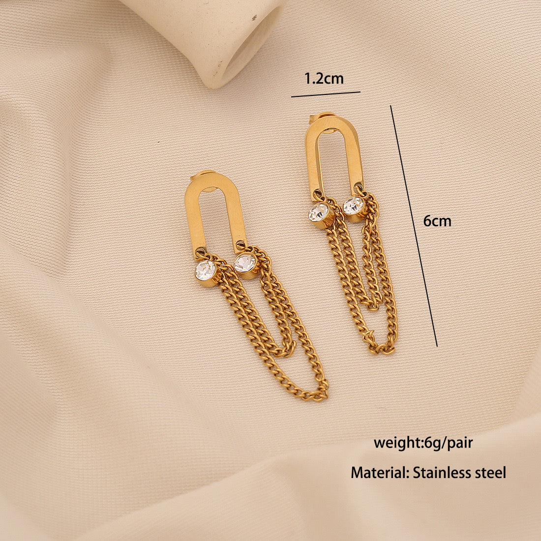 Bow Heart Flower Tassel Earrings