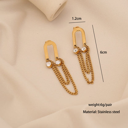 Bow Heart Flower Tassel Earrings